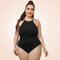 CurvyPower | Be You ! Black / L Plus Size Sleeveless Halter Shapewear Bodysuit