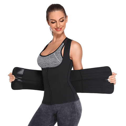 CurvyPower | Be You ! Black Underbust / S Waist Trainer Shaper Slimming Sauna Sweat Cincher