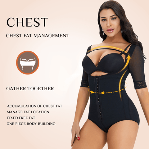 CurvyPower | Be You ! bodysuit Plus Size Front Closure Hip Lifting Solid Lace Bodysuits Shapewear