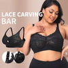 CurvyPower | UK Bras Black / 36B Wire Free Cross Border Lace Underwire Bra Large Cup