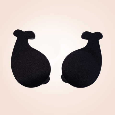 CurvyPower | Be You ! Bras Black / S/M Dolphin Shaped Self Adhesive Stick On Seamless Bra
