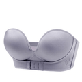 CurvyPower | Be You ! Bras Gray / 70(32) / A Women's Invisible Sexy Push-Up Bra Strapless with Front Buckle