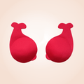 CurvyPower | Be You ! Bras Red / S/M Dolphin Shaped Self Adhesive Stick On Seamless Bra