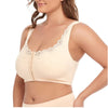 CurvyPower | UK Bras Skin / S Women's Front Closure Full Coverage Wire Free Back Support Bra