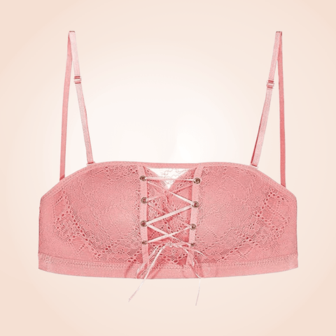 CurvyPower | Be You ! Bras Strapless Lace Seamless Push Up Drawstring Bandeau