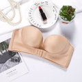 CurvyPower | Be You ! Bras Women's Invisible Sexy Push-Up Bra Strapless with Front Buckle