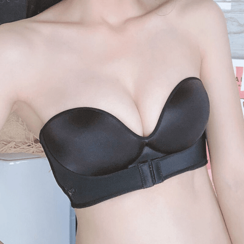 CurvyPower | Be You ! Bras Women's Invisible Sexy Push-Up Bra Strapless with Front Buckle