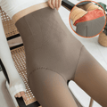 CurvyPower | Be You ! Coffee / Full Foot / Thick Women Fleece Lined Waist Shaper Thermal Translucent Tights
