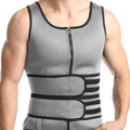 CurvyPower | Be You ! Gray / Double Belt / S Men Slimming Compression Body Shaper Waist Trainer With Abdominal Belts