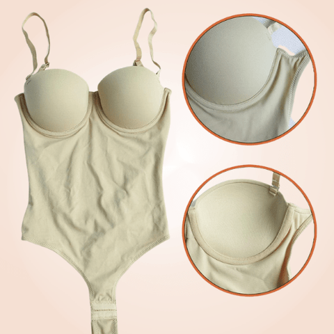 CurvyPower | Be You ! Invisible Backless Slimming Thong Full Bodysuit
