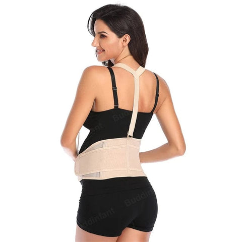 CurvyPower | UK Pregnancy Belly Maternity Support Belt For Women With Shoulders Straps Back Waist Band Lumbar Brace Shapewear