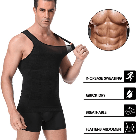 CurvyPower | Be You ! Men Seamless Slimming Abs Compression Body Shaper Corset Vest