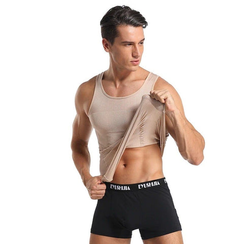 CurvyPower | Be You ! Men Seamless Slimming Abs Compression Body Shaper Corset Vest