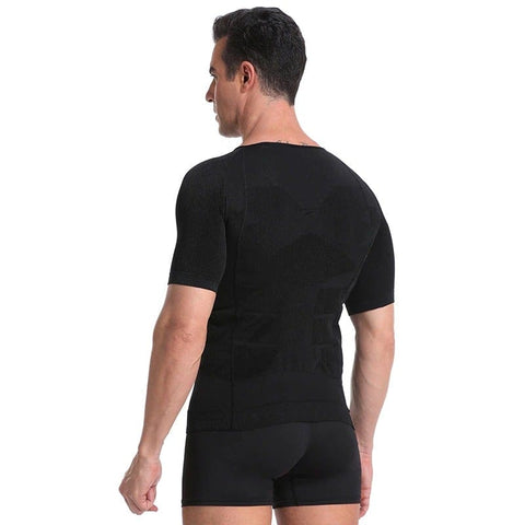 CurvyPower | Be You ! Men Seamless Toning Abs Compression Body Shaper T-Shirt