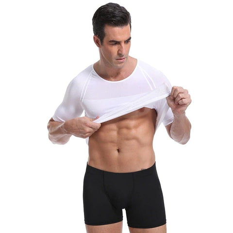 CurvyPower | Be You ! Men Seamless Toning Abs Compression Body Shaper T-Shirt