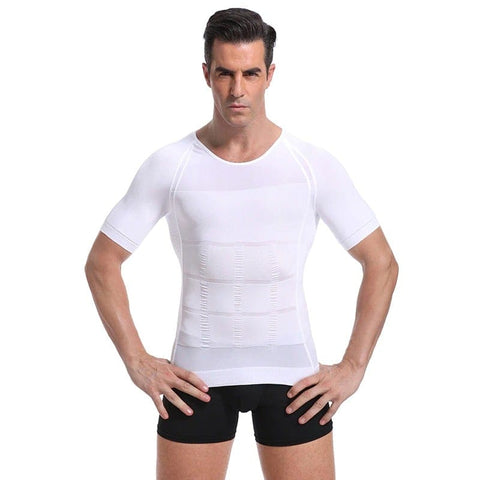CurvyPower | Be You ! Men Seamless Toning Abs Compression Body Shaper T-Shirt