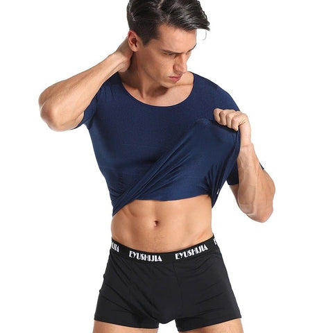 CurvyPower | Be You ! Men Seamless Toning Abs Compression Body Shaper T-Shirt