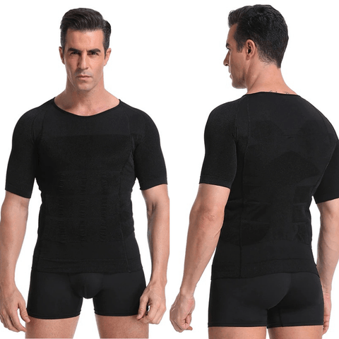 CurvyPower | Be You ! Men Seamless Toning Abs Compression Body Shaper T-Shirt