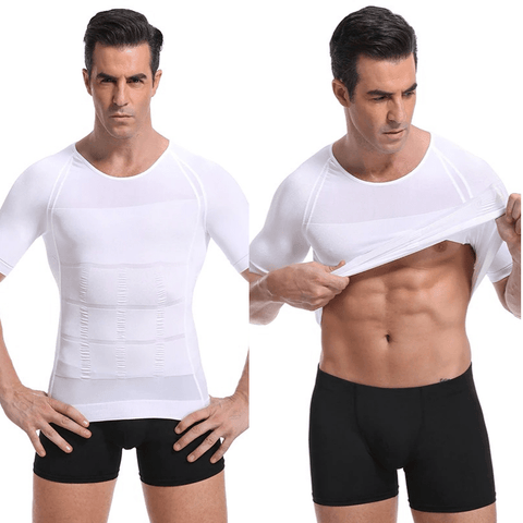 CurvyPower | Be You ! Men Seamless Toning Abs Compression Body Shaper T-Shirt