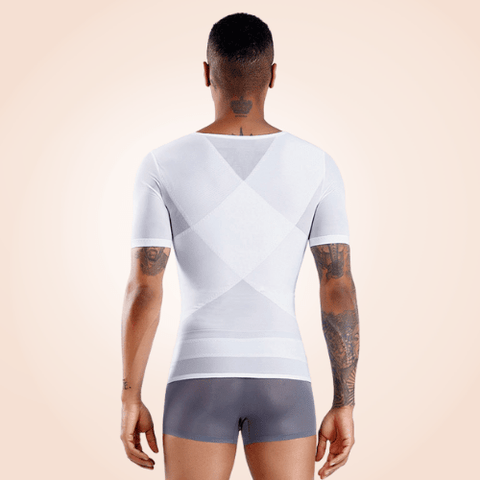 CurvyPower | Be You ! men shaper Waist and Back Vest Compression Shirt Slimming Body Shaper