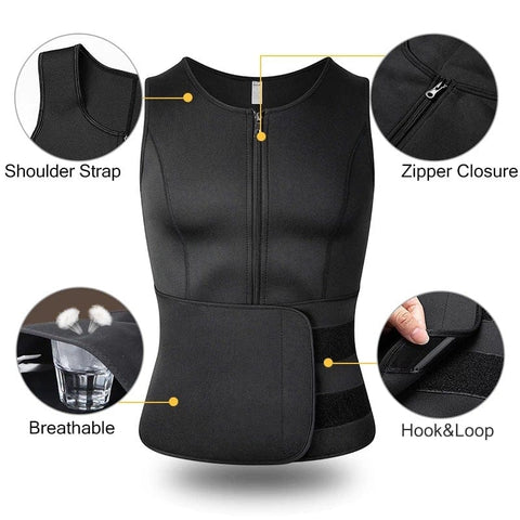 CurvyPower | Be You ! Men Slimming Compression Body Shaper Waist Trainer With Abdominal Belts