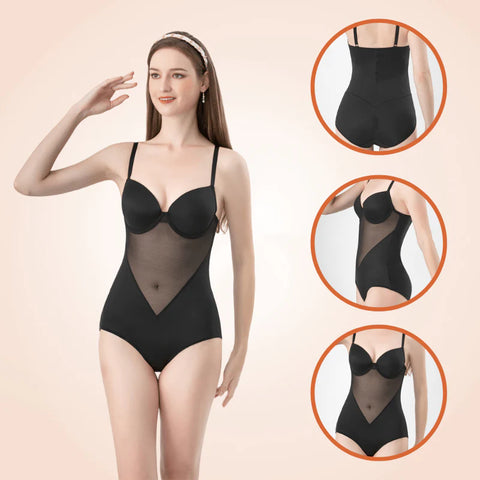 CurvyPower | Be You ! One-Piece Mesh Suspender Underwear