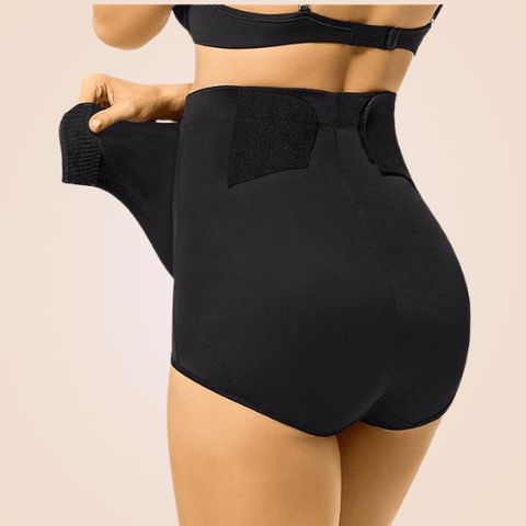 CurvyPower | Be You ! Panty Black / S Firm Compression Adjustable Velcro Belly Wrap Postpartum Panty