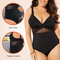 CurvyPower | Be You ! Plus Contrast Mesh Underwire One Piece Swimsuit