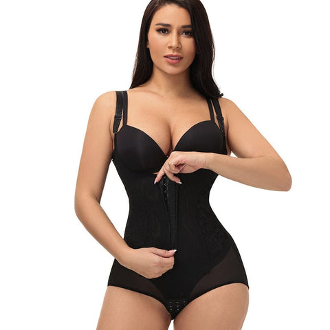 CurvyPower | Be You ! Shapewear Black / S Women Bodysuit Sheer Openbust Shaper Thong