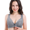 CurvyPower | Be You ! Shapewear Gray / M Front Closure Lace Wireless Bra