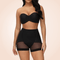 CurvyPower | Be You ! Shapewear M / Black Contrast High-Waist Mesh Leg Shaper Shorts