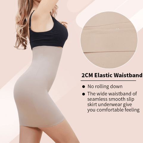 CurvyPower | Be You ! Shapewear Seamless High Waist Long Shaper Skirt Slip