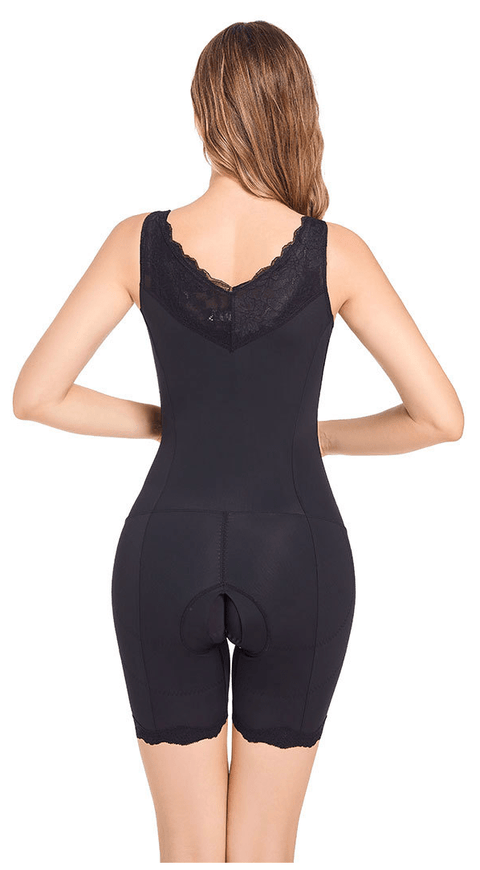 CurvyPower | UK Shapewear Women Full Body Shapewear Sexy V Neck Lace Slimming waist Bodysuit