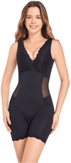 CurvyPower | UK Shapewear Women Full Body Shapewear Sexy V Neck Lace Slimming waist Bodysuit