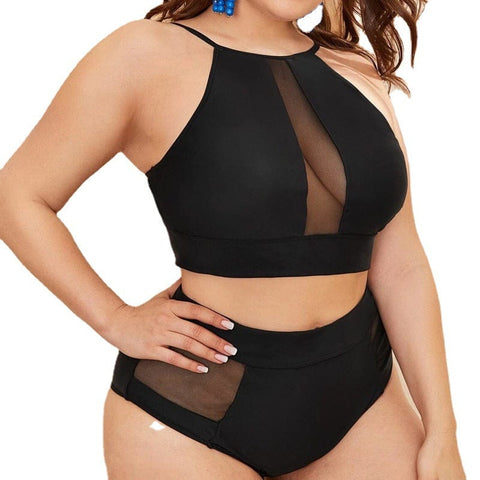 CurvyPower | Be You ! Shapewear Women's Plus Size High Waisted Bikini Set women's swimwear,  plus size swimwear,  womens swimwear,  swimwear,  bikini sets,  black swimsuit,  swim suits,  sexy swimsuits,  bikini plus size,  high waisted bikini set,