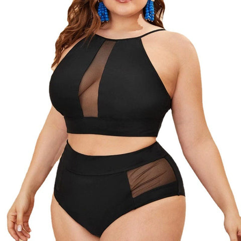 CurvyPower | Be You ! Shapewear Women's Plus Size High Waisted Bikini Set women's swimwear,  plus size swimwear,  womens swimwear,  swimwear,  bikini sets,  black swimsuit,  swim suits,  sexy swimsuits,  bikini plus size,  high waisted bikini set,