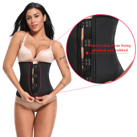 CurvyPower | Be You ! Shapewear Zip & Hooks Waist Trainer 6 Steel Boned Corset Belt