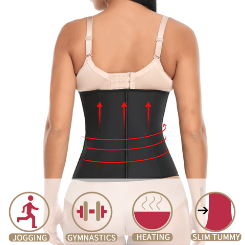 CurvyPower | Be You ! Shapewear Zip & Hooks Waist Trainer 6 Steel Boned Corset Belt