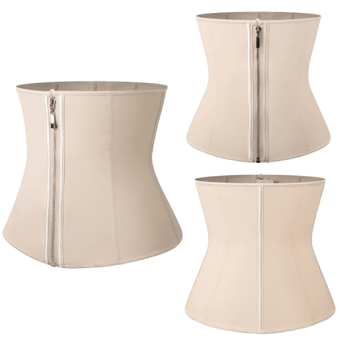 CurvyPower | Be You ! Shapewear Zip & Hooks Waist Trainer 6 Steel Boned Corset Belt