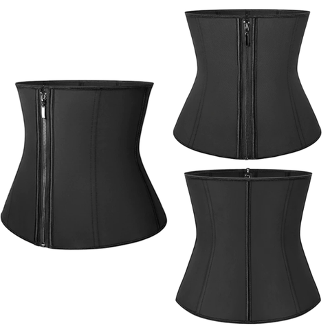 CurvyPower | Be You ! Shapewear Zip & Hooks Waist Trainer 6 Steel Boned Corset Belt