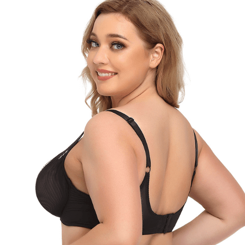 CurvyPower | Be You ! Sheer Mesh Push Up Plus Size Bra