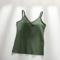 CurvyPower | UK Shirts & Tops Women's Camisole with Chest Pad Modal Vest Tank Tops