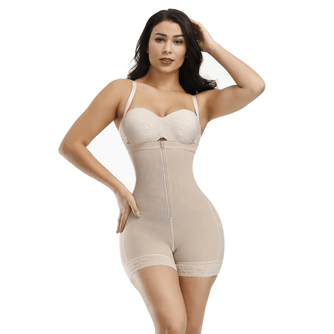 CurvyPower | Be You ! Shorts Open Crotch Women Underbust Slimming Shapewear Short with Slim Straps