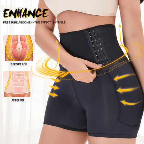 CurvyPower | Be You ! Side Hooks Waist Trainer Hips & Butt Enhancing Shaper short