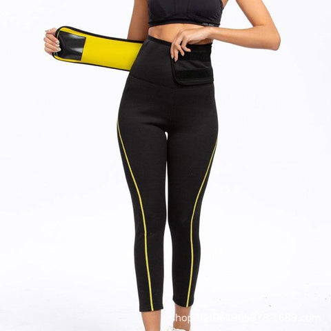 CurvyPower | Be You ! Sports Black High Waisted Gym Sweat Legging For Women