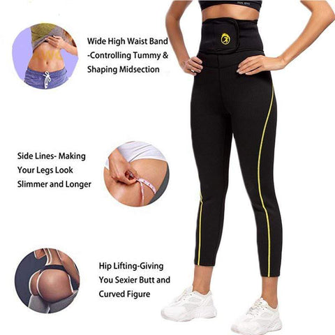 CurvyPower | Be You ! Sports Black High Waisted Gym Sweat Legging For Women