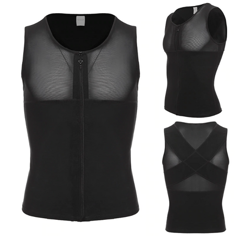 CurvyPower | Be You ! Sweat Vest Corset Body Shaper For Menmen corset,  sweat vest for men,  men compression top,  body shaper for men,  men shapewear,  mens girdle,  man's waist trainer,