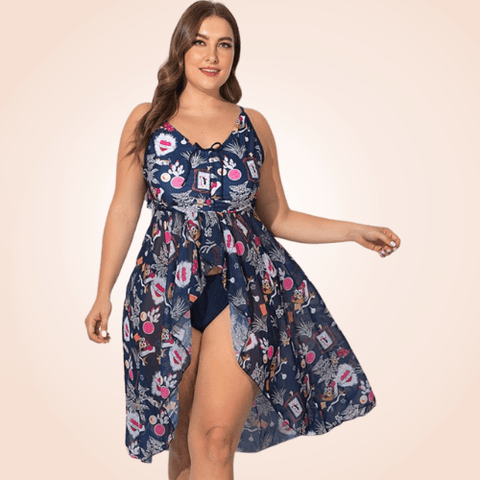 CurvyPower | Be You ! Swimwear Multi-Design Backless Mesh Long Dress Cover-Up Sexy Beach Two Piece Swimwear
