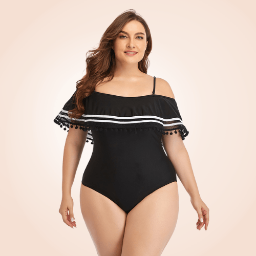 Flounce one piece swimsuit plus size new arrivals