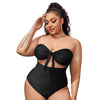 CurvyPower | Be You ! Swimwear XL Women's Plus Size One Piece Front Tie Swimwear